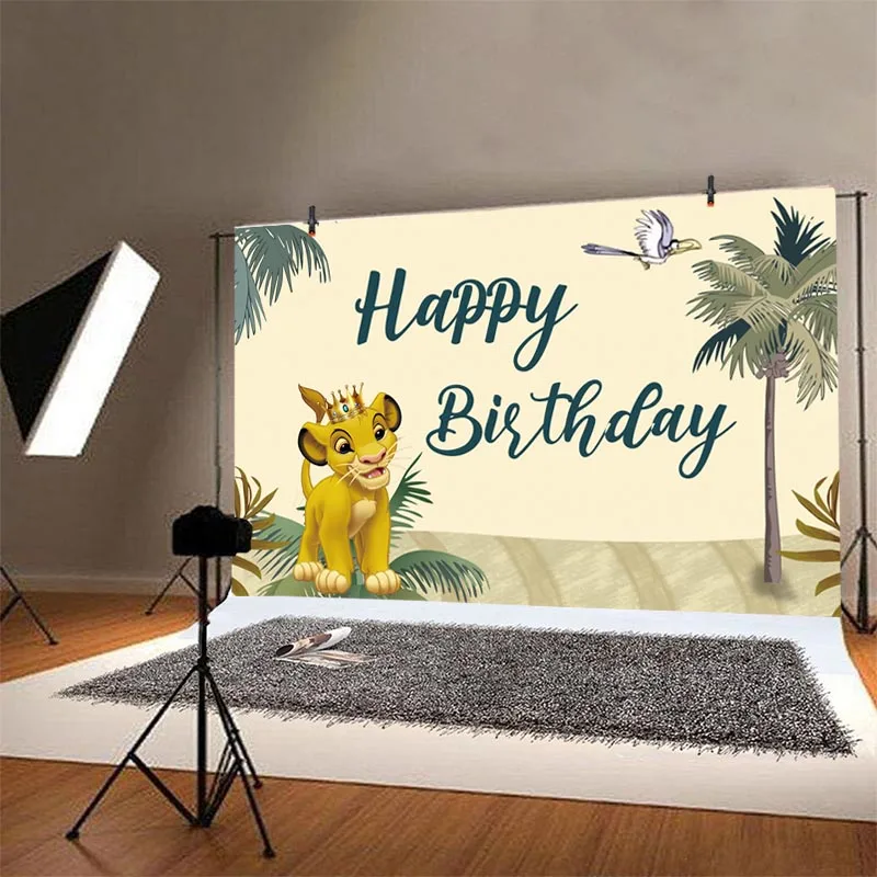 Disney der König der Löwen Party Hintergrund Geburtstags feier Baby party Foto Hintergrund Fotostudio Requisiten Dekor Banner kein DIY