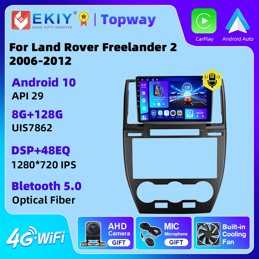 

EKIY Android 10 автомобильный радиоприемник навигация GPS для Land Rover Freelander 2 2006-2012 Мультимедиа Авто Carplay 4G WIFi DVD плеер