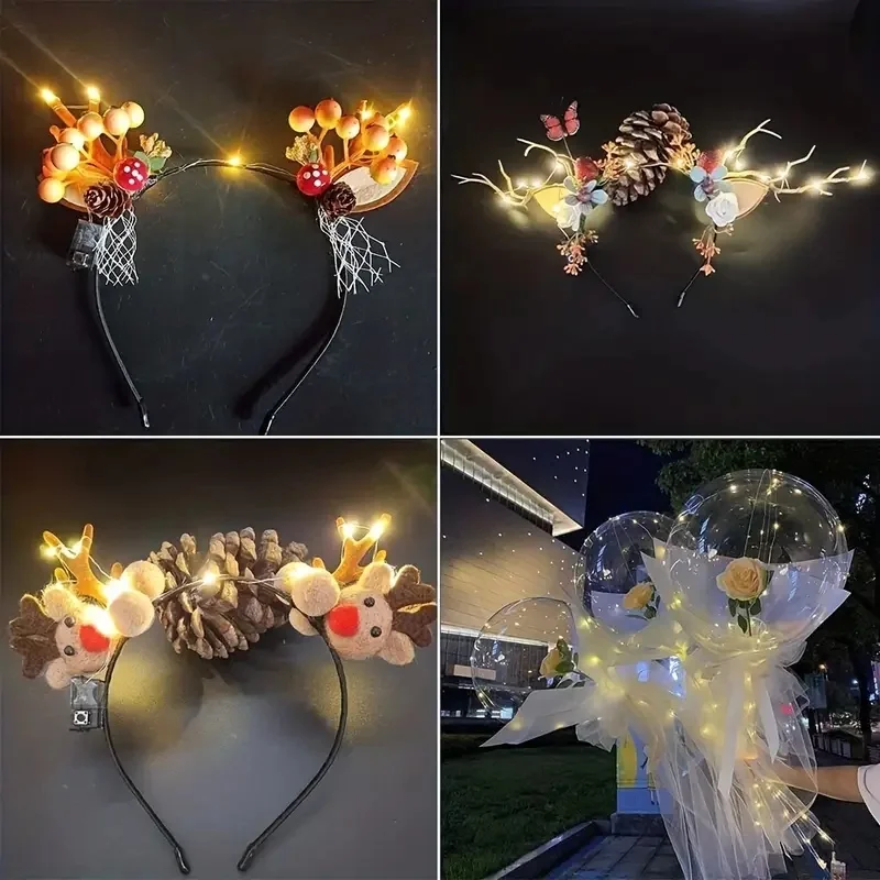LED Lights String Copper Silver Wire Garland Bedroom Home Thanksgiving Festoon Party Holiday Lights Decoration