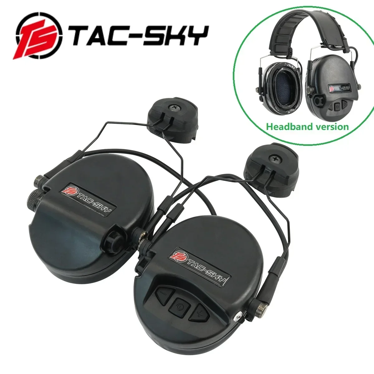 TS TAC-SKY TEA para SORDIN TACTICAL HAZING Deportes al aire libre Auriculares de tiro Orejeras de silicona + soporte de arco