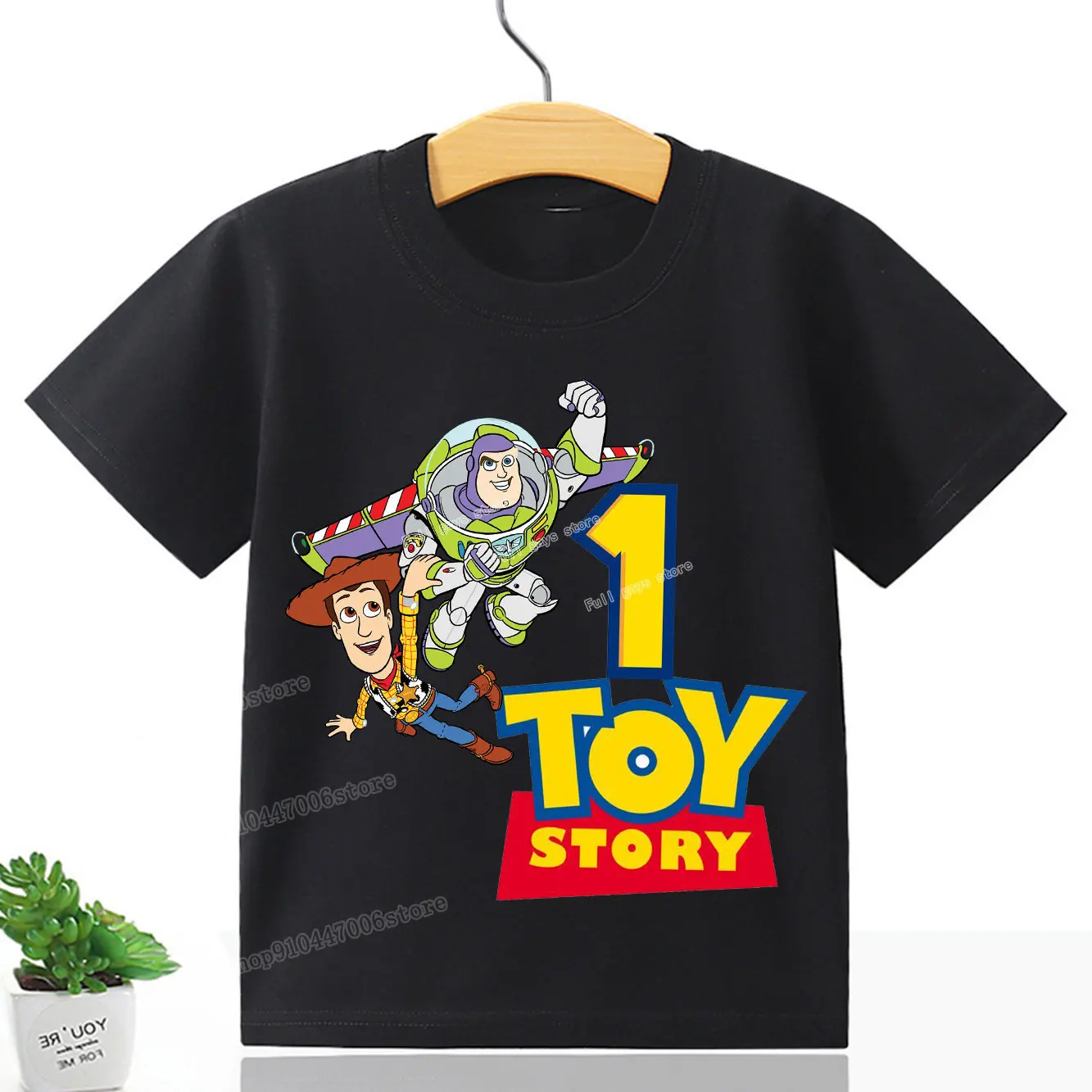 Toy Story Digital 1-10 Children T-shirt Kawaii Birthday T Shirt Anime Cartoons Casual Clothes Kid Girl Boy Short Sleeve Tops