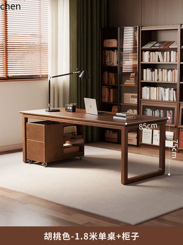 W5.19 Solid Wood Desk Study Room to Living Room Double Office Desk Workbench Home Desk