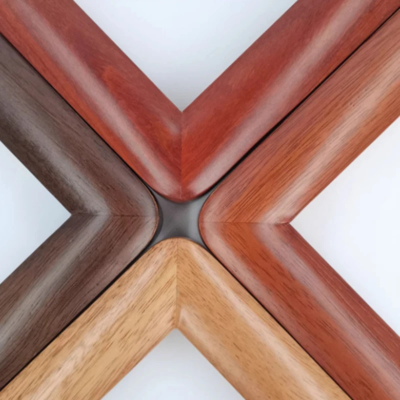 Maßgefertigter Massivholz-Außenrahmen für Kalligraphie und Malerei, gerahmt mit abgerundeten Redwood-Ecken, Heimdekoration