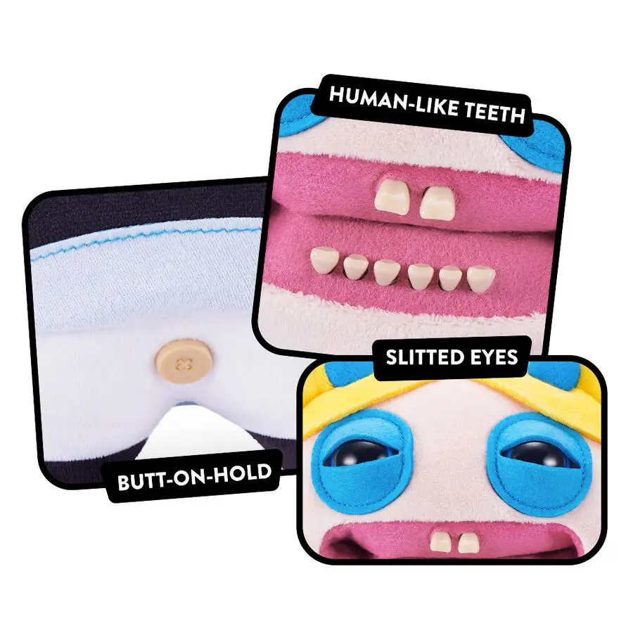 Fuggler with Powerpuff Girls Original Ugly Teeth Monster Plush Toys Blossom Bubbles Buttercup ChuChu Demon Peluche Dolls Gifts view 5