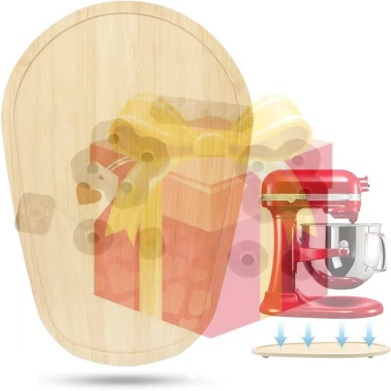 

【HG】Stand Mixer Bamboo Slider for Tilt Head Model Effortless Appliance Movement Kitchen Countertop Non Slip Protector