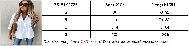 Otoño primavera botón suelto blanco negro blusa Tops Casual mujer OL ropa de trabajo Irregular Blusa de manga larga camisas
