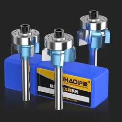HUHAO 6.35mm Shank Corner Round Router Bit R1 R2 R3 Trim Edging Woodworking Mill Classical Carbide Cutter Bit for Wood Tools