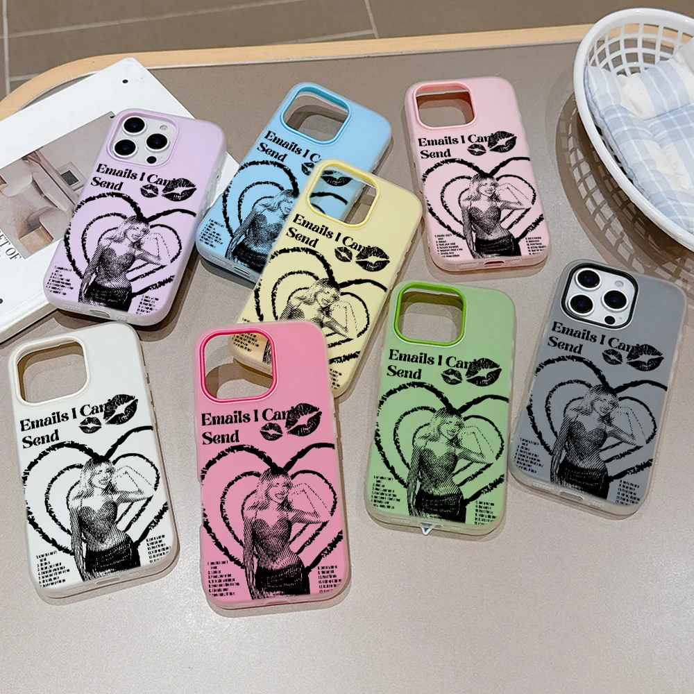 المغني S-سابرينا C-Carpenter للصدمات ماتي كاندي اللون 2 في 1 جراب هاتف لسامسونج S23 S24 S25 زائد الترا إيدج 5G غطاء