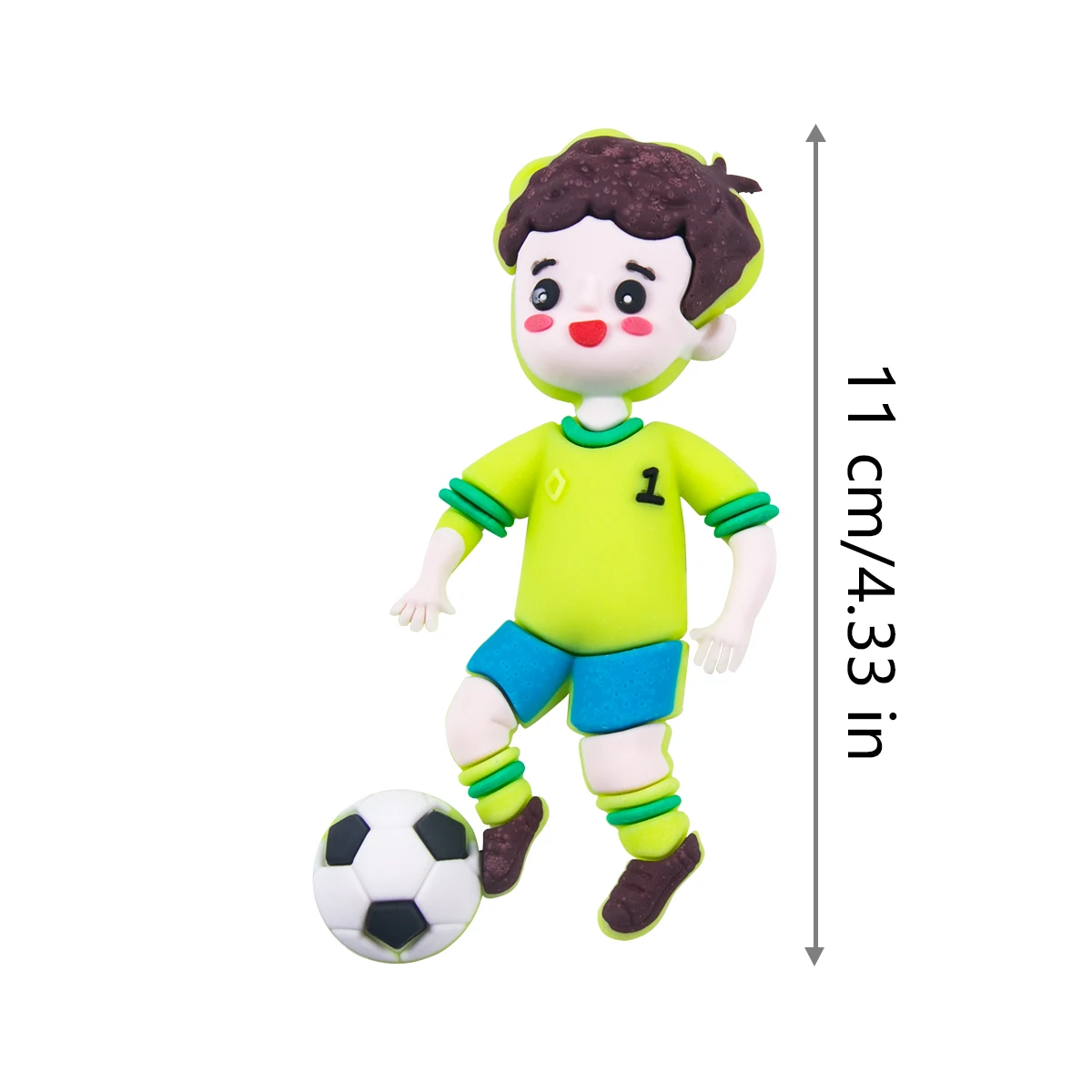 Football Theme Cake Topper Player Figurine Football Cupcake Topper Kids Boy Birthday Party DIY Cake Decoration Supplies