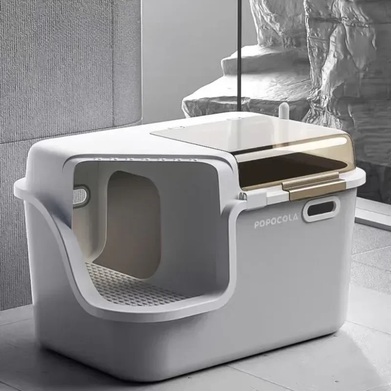 

Splash-Proof Cat Litter Box Odor-Control Cat Tray Fully Enclosed Pet Toilet Deodorant Litter Basin Large Spill-Proof Cat Toilet