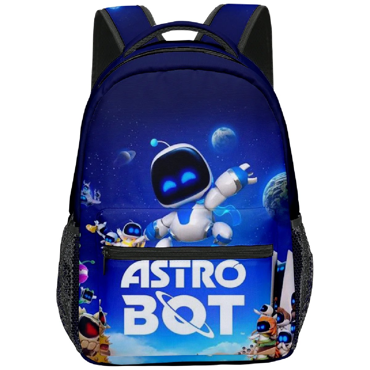 

Classic Popular Funny astro bot student Bookbag Notebook Backpacks 3D Print Oxford Waterproof Boys/Girls Travel Backpacks