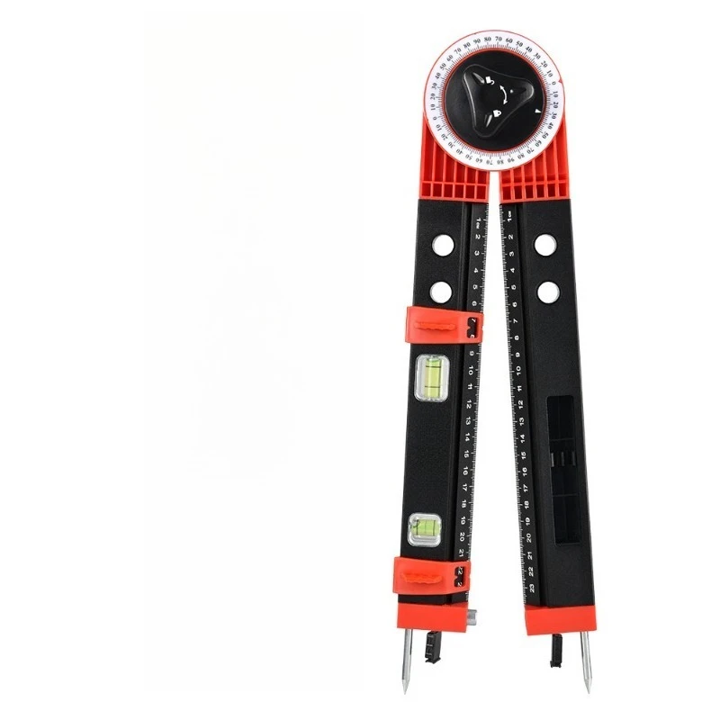 For Multifunctional Scribing , Compass Ruler, Woodworking Slope Measurement Angle Meter, Horizontal Positioning Tool
