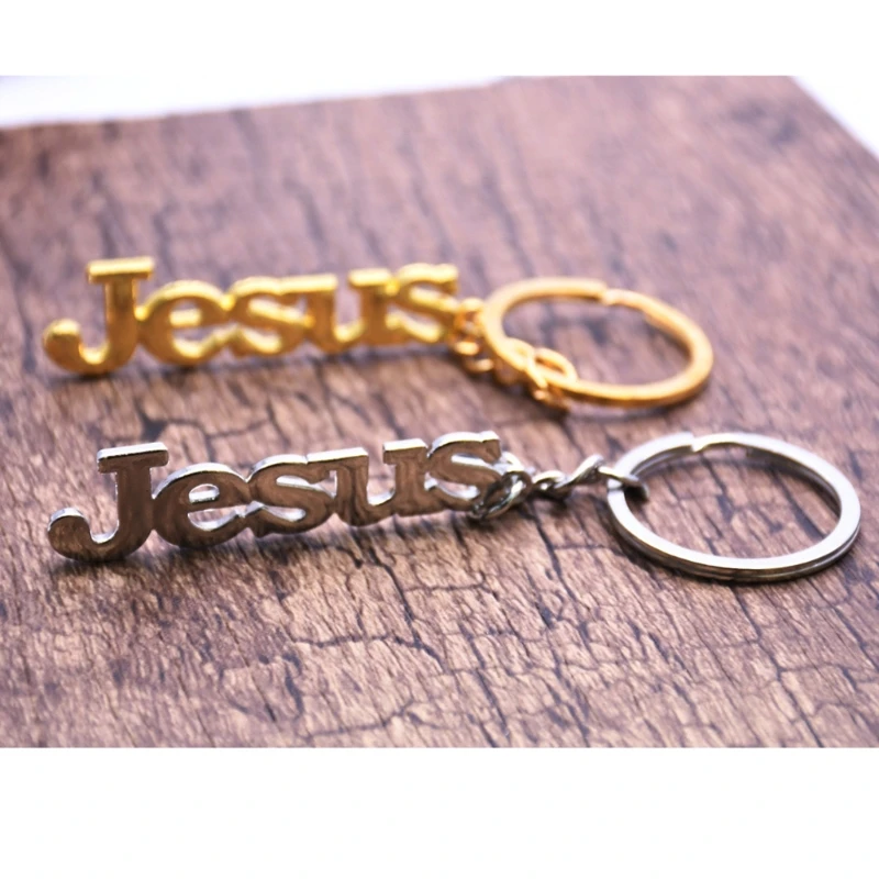 Prayer Christian Religion for Key Ring Holder Jesus Letters Metal Keychain Pendant Bag Jewelry Purse Accessories for Men