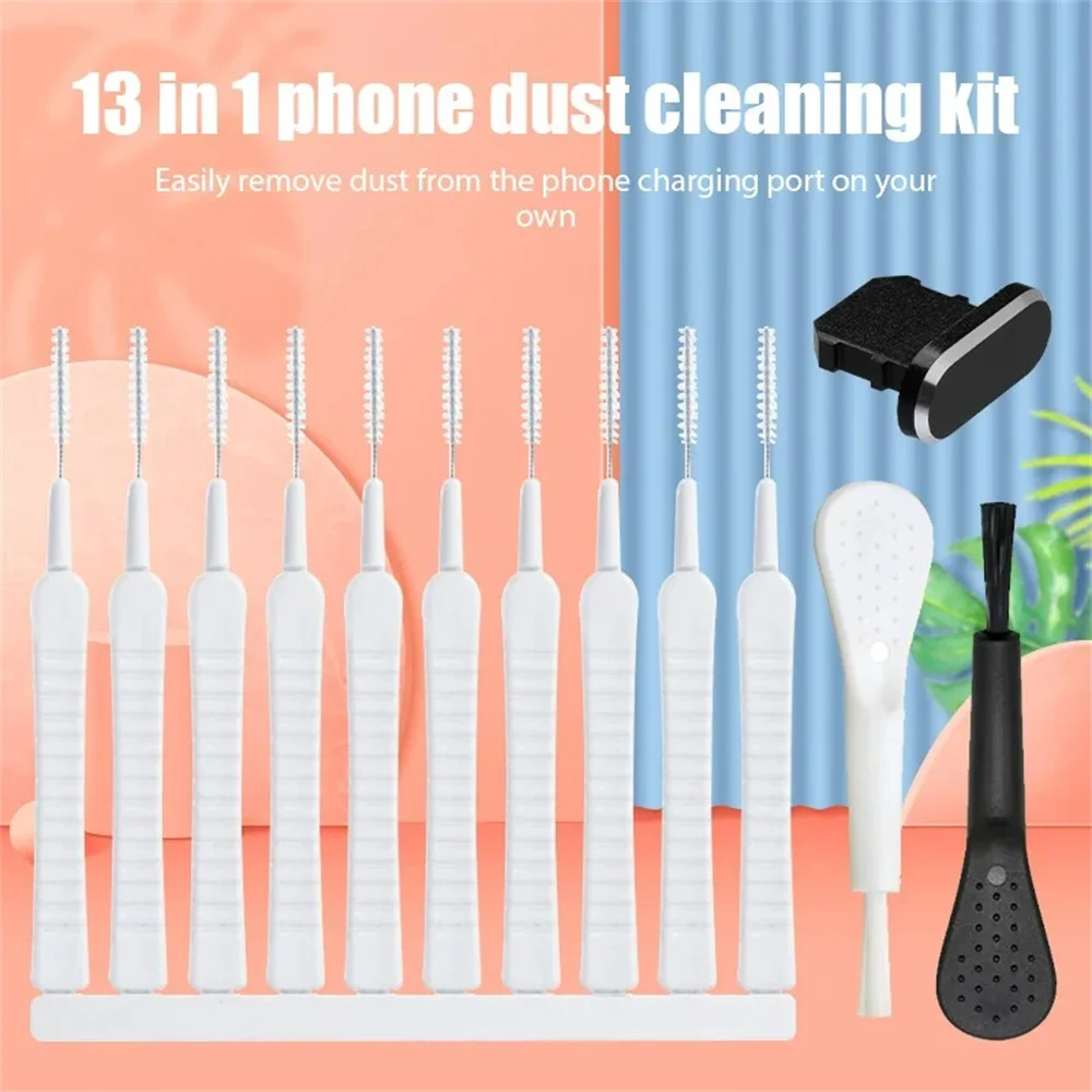 Mobile Phone Speaker Charging Port Cleaning Set Dust Plug for iPhone 16 15 14 Earphones Clean Kit Brush for Samsung Xiaomi