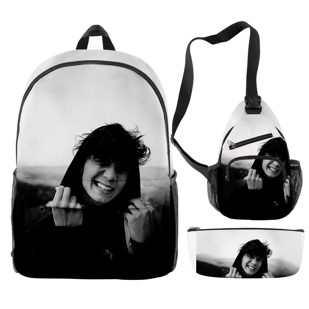 Classic Novelty Harajuku Cool JADEN HOSSLER 3D Print 3pcs/Set pupil School Bags Travel Laptop Backpack Chest Bag Pencil Case