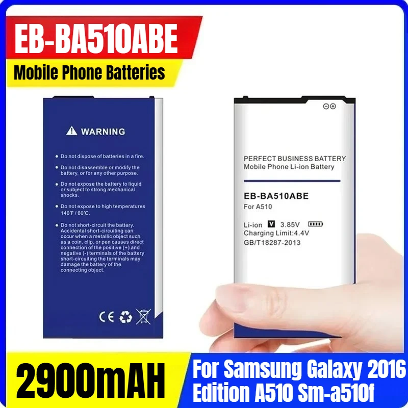 

EB-BA510ABE 2900mAH Mobile Phone Batteries for Samsung Galaxy 2016 Edition A510 Sm-a510f
