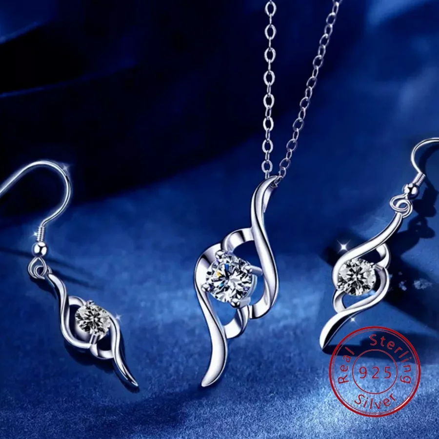 

Ожерелье из стерлингового серебра 925 пробы, бестселлер, корейский стиль, модное женское нишевое роскошное европейское и американское трансграничное