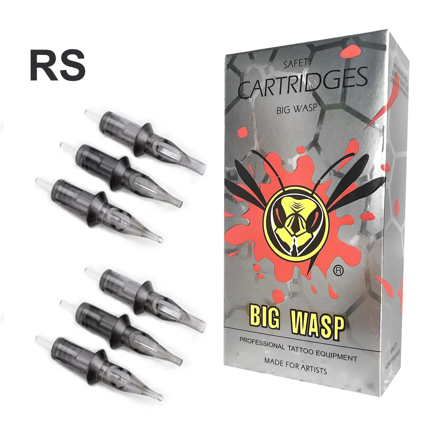 

BIGWASP Tattoo Cartridge Needles 20pcs RS Disposable Needles Standard Professional Permanent Needles for Tattoo/PMU