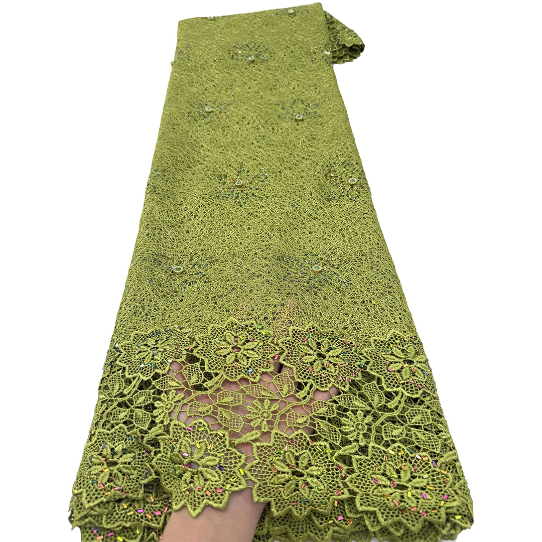 高品質2026年アフリカナイジェリアレース生地刺繍チュールコ - Embroidery Ai のレビューと価格