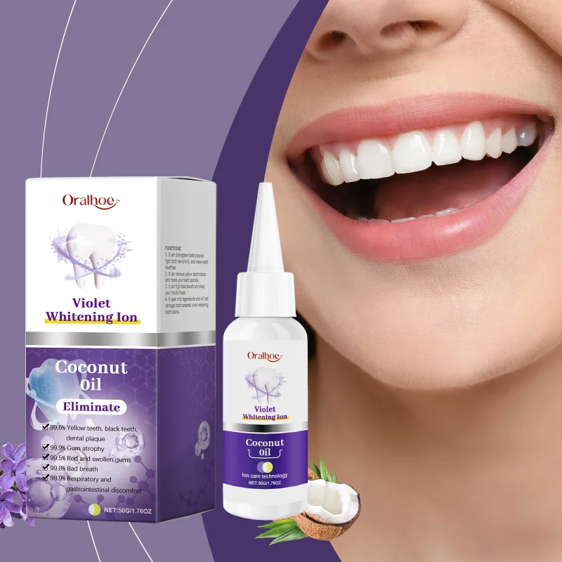 Purple Teeth Toothpaste - Remove Tartar Yellow Stain Freshen Breath Oral Odor Teeth Beauty Care Toothpaste for Oral Freshness