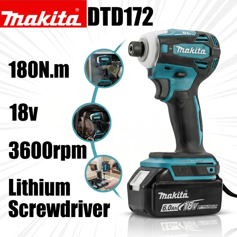 makita-dtd172-wireless-drills-charging-drill-brushless-driver-18v-electric-screwdriver-impact-hand-electric-drill-electric-tool