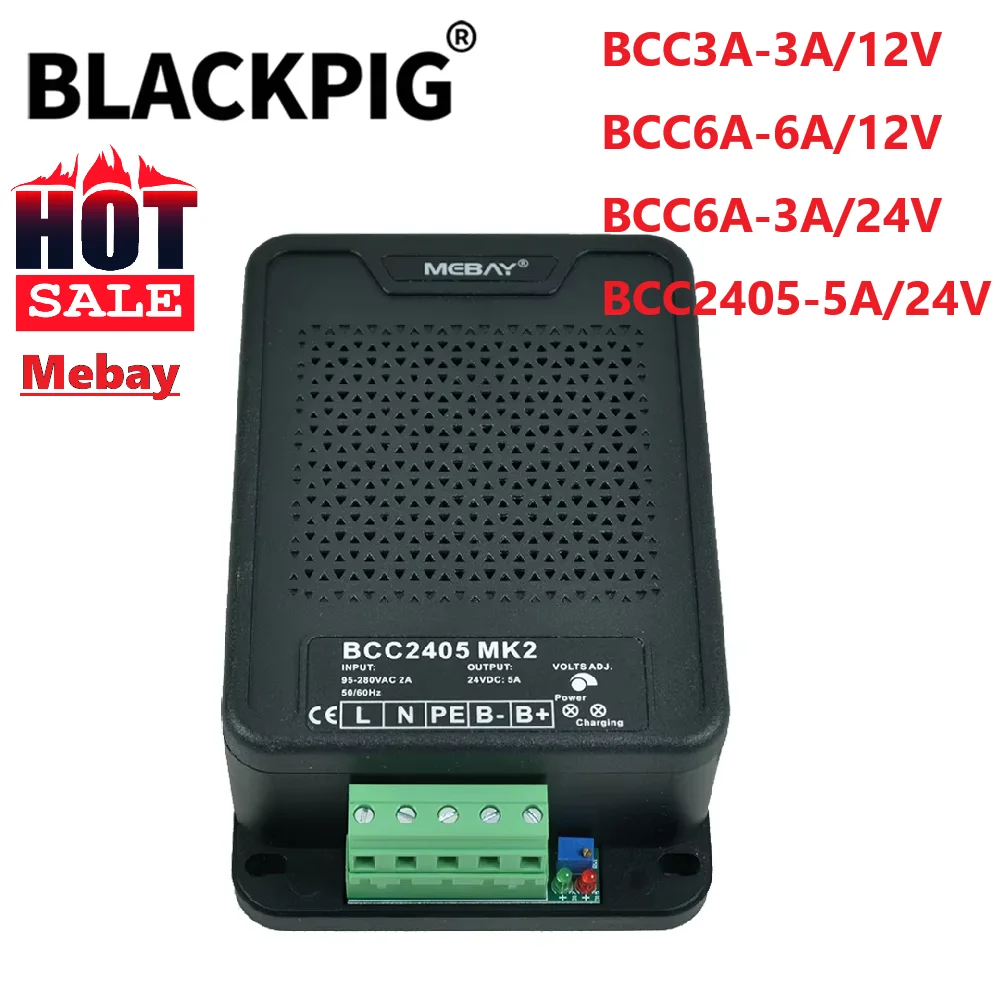 

3A 5A 6A Mebay Generator Battery Charger Module Auto intelligent Float Charging Adapter Genset Parts BCC3A BCC6A BCC2405 MK2