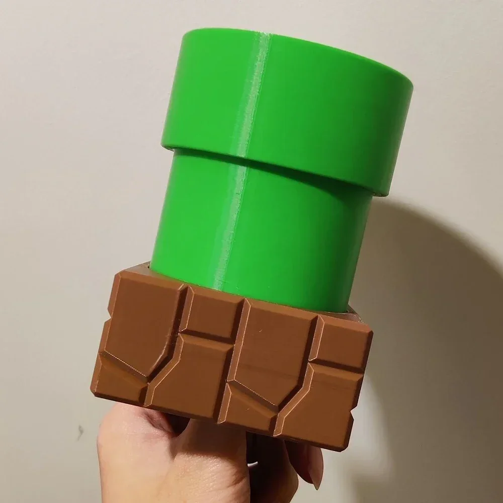 Cartoon Water Pipe 3D Printing Toy Model Man-eating Flower Water Pipe Meat Pot Porcupine Planting Pot
