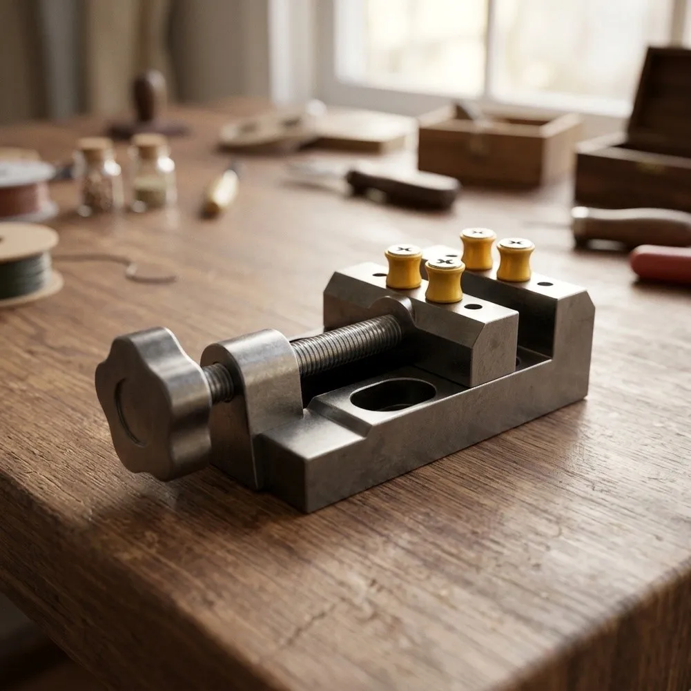 Sturdy Integrated Structure Vise for Repeated Clamping Operations in Handmade Projects and Small Component Work