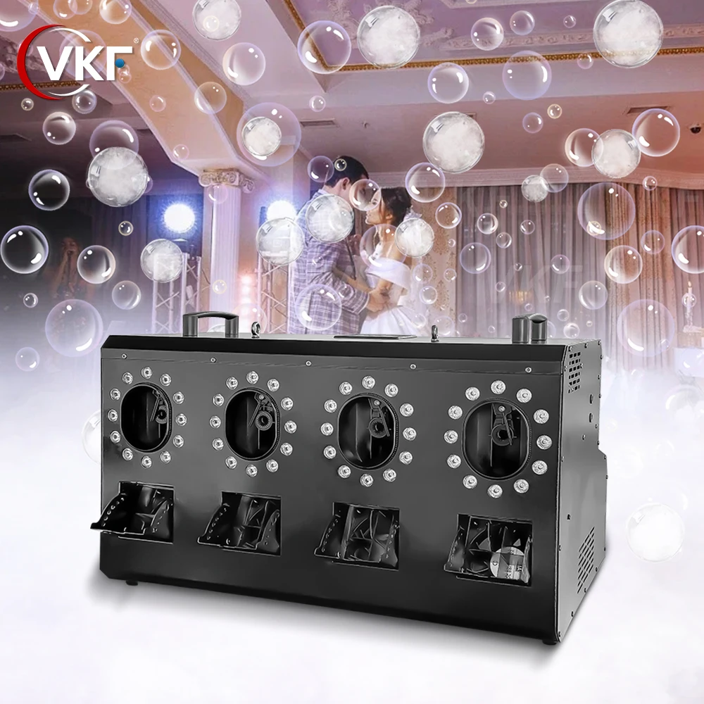 

3000W LED Smoke Bubbles Machine Four Hole Wedding Party DMX 512 Control Stage Special Effect Bubble Machine for DJ DISCO Bar