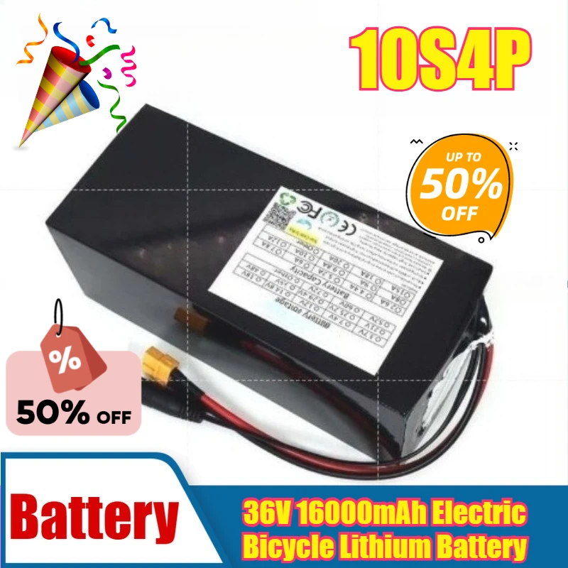 

10S4P 36V 16000mAh Electric Bicycle Lithium Battery