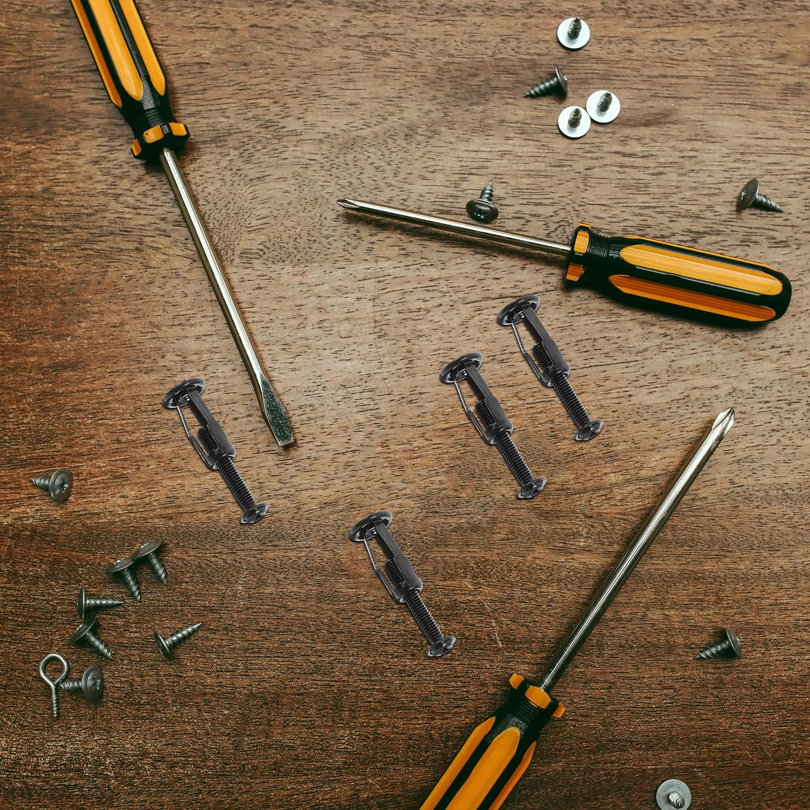 

10pcs Expansion Screw Petal Nut Metal Anchors Hollow Door Anchor Threaded Inserts Wall Screws Hardware Kit For Home Repair