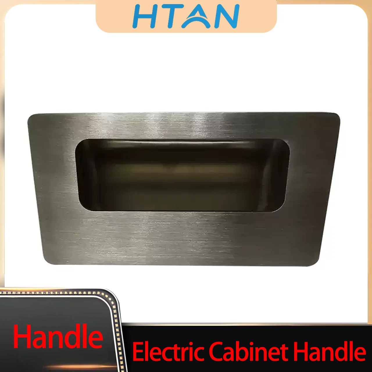 3pcs Concealed Stainless Steel Square Door Handle for Industrial Electrical Machinery Automation Equipment - Embedded Style
