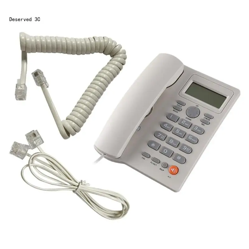 Corded Landline Telephone Desk House Phones with Large Buttons Phone KX-T2025