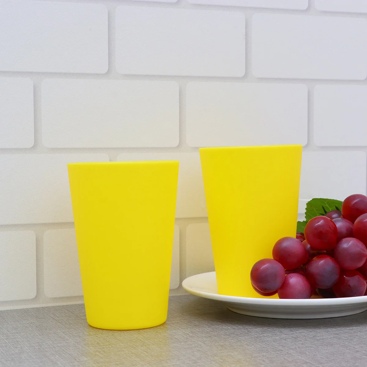 

12pcs Matte Finish Plastic Drinking Cups Shatterproof Stackable For Outdoor Picnic Beer Restaurant Party