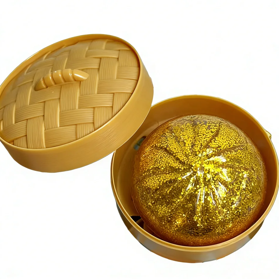 Nieuwe 1-12 stuks Glitter Dumpling Glitter Dumpling Squishy met doos Dumplings Zintuiglijk Knijpspeelgoed voor stressverlichting