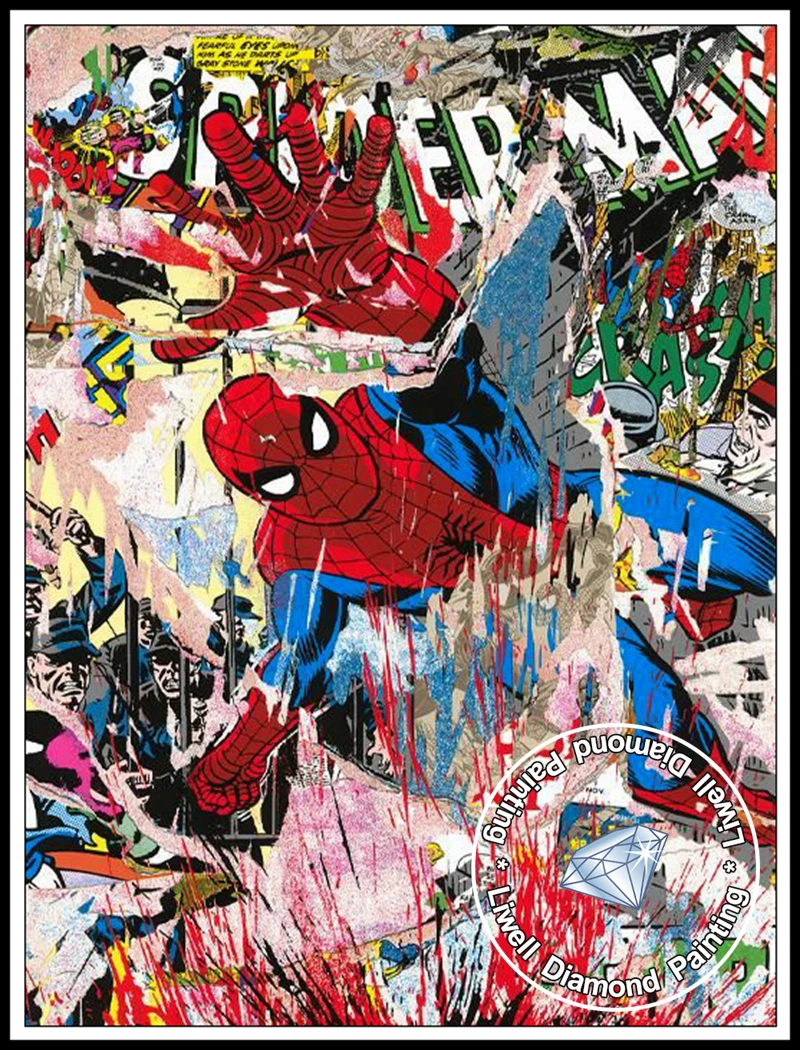 売約済!限定品 正規品DEATH NYC ポップアート スパイダーマン 家の装飾のためのスパイダーマンとジョーカーの現代的なポップアートの