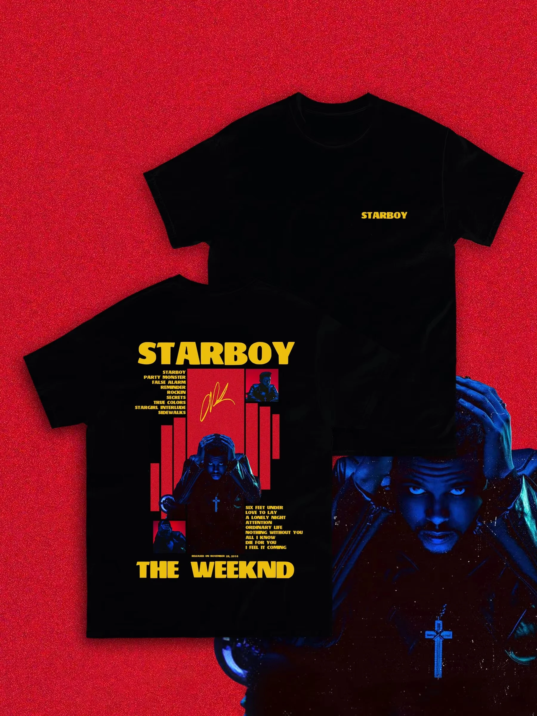 Streetwear Brand T Shirt - T-shirt graphique The Weeknd Starboy pour