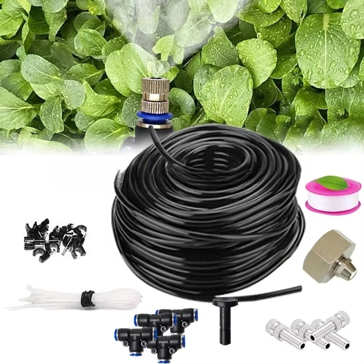 New 12m Landscape Irrigation Low Pressure Fog Mist Atomization Cooling System Kit Garden Defogging Humidification Kit