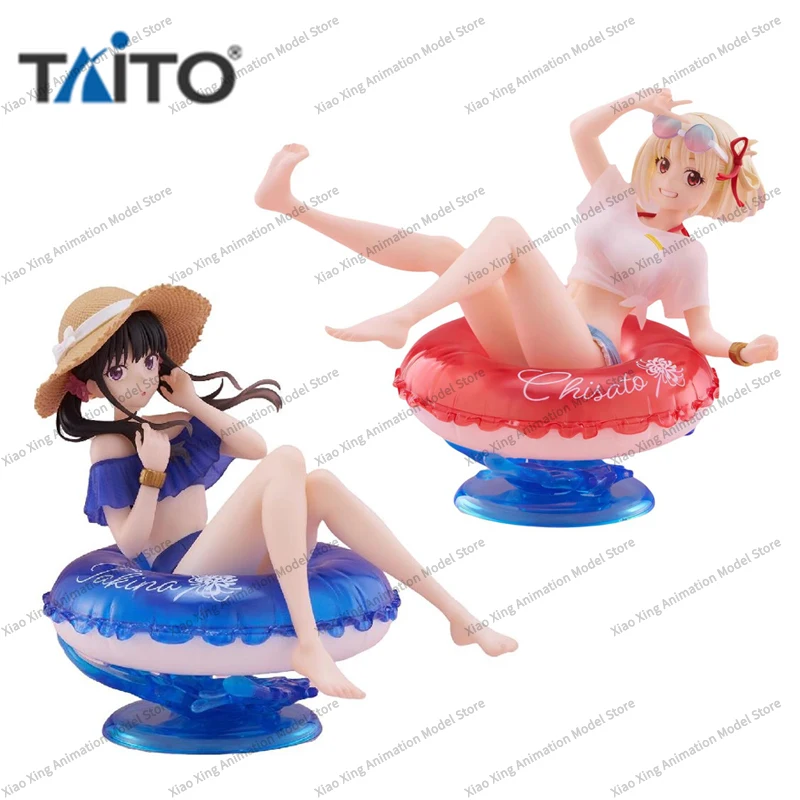 TAITO Original Lycoris Recoil Aqua Float Girls Figure Inoue Takina Nishikigi Chisato Anime Action Figures Toys For Kids Gift