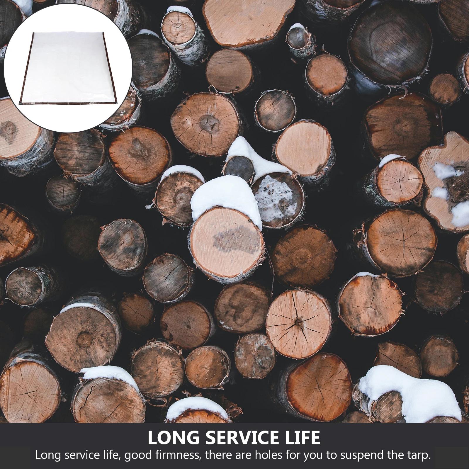 

Waterproof Outdoor Firewood Cover Polyester Protective Tarp Dustproof Yard Stuff Protector Long Service Pit Cover