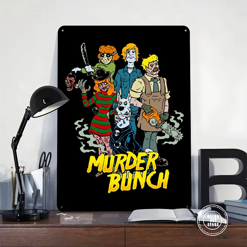 Murder Bunch Personalized 3D Textured Metal Poster Wall Art Tinplate Sign for Gaming Decoration Room Bedroom Decorations House