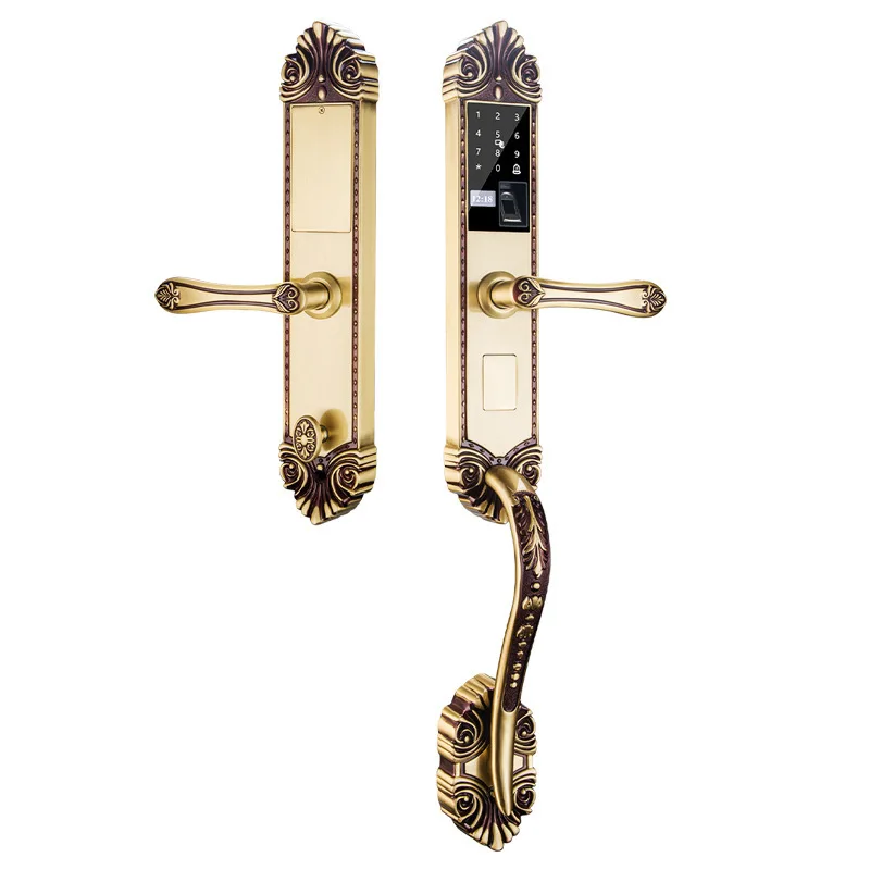 All-copper waterproof fingerprint lock can be used as a pass lock, graffiti free bracelet, villa waterproof fingerprint lock