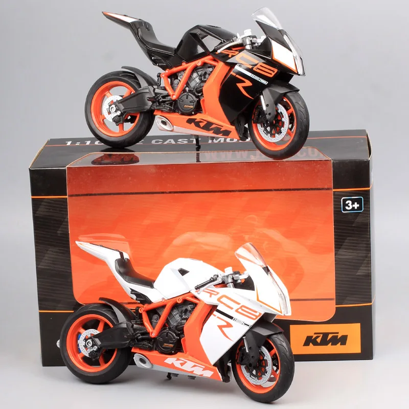 

7,9-дюймовый Welly 1/10, большой масштаб KTM 1190 RC8 R, модель мотоцикла, литая под давлением игрушка, трек, мотобайк, гонщик, копия, миниатюры