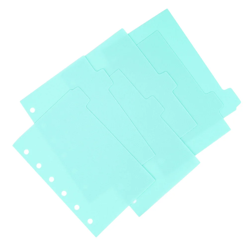 Divisores de página de caderno a7, divisor de pasta de plástico, separadores de abas inseríveis para escola, escritório, índice de planejador recarregável