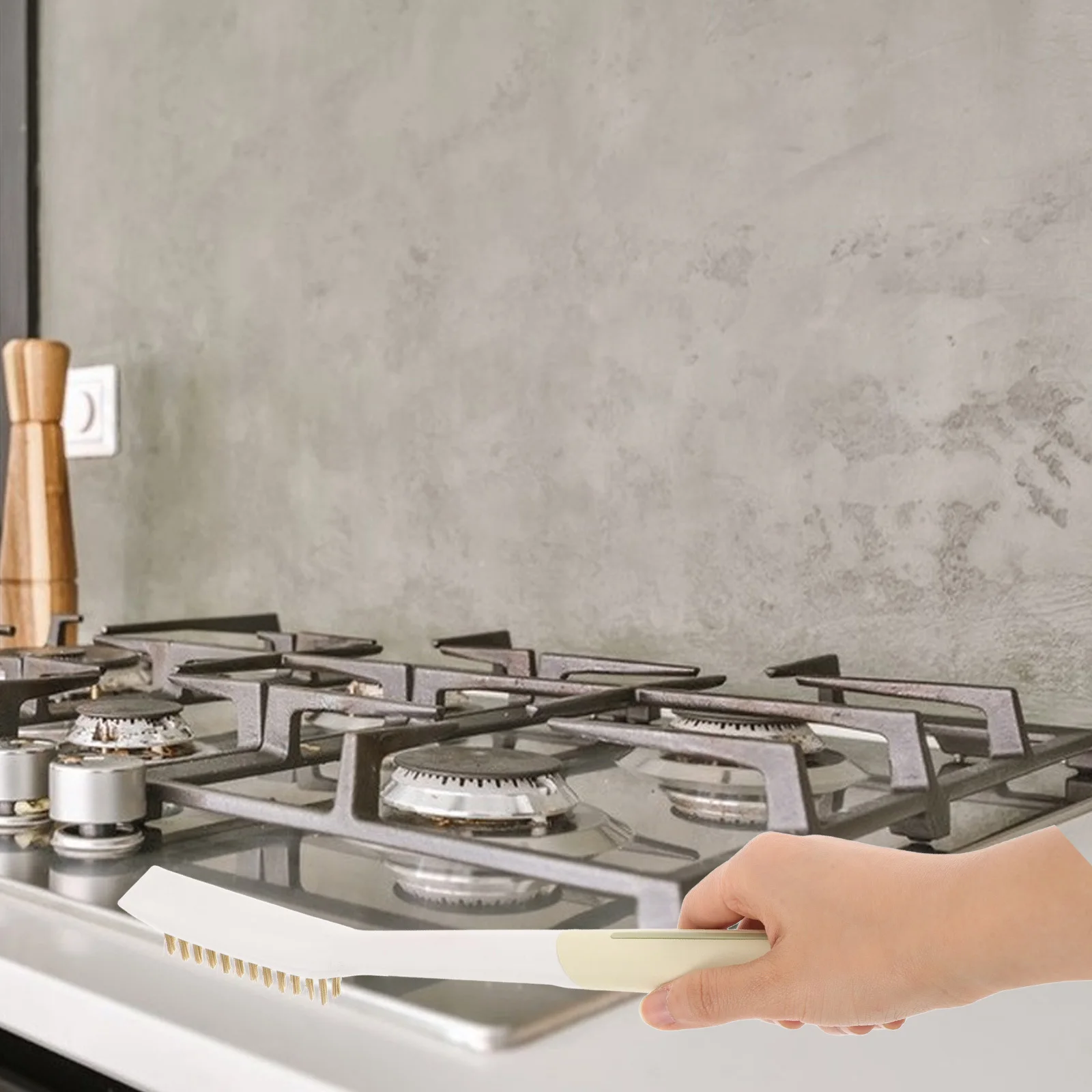 

2Pcs Kitchen Stove Oil Stain Brush Copper Wire Nylon Bristles Gap Cleaner Gas Stove Oven Grill Cleaning Brush Oven Cleaner