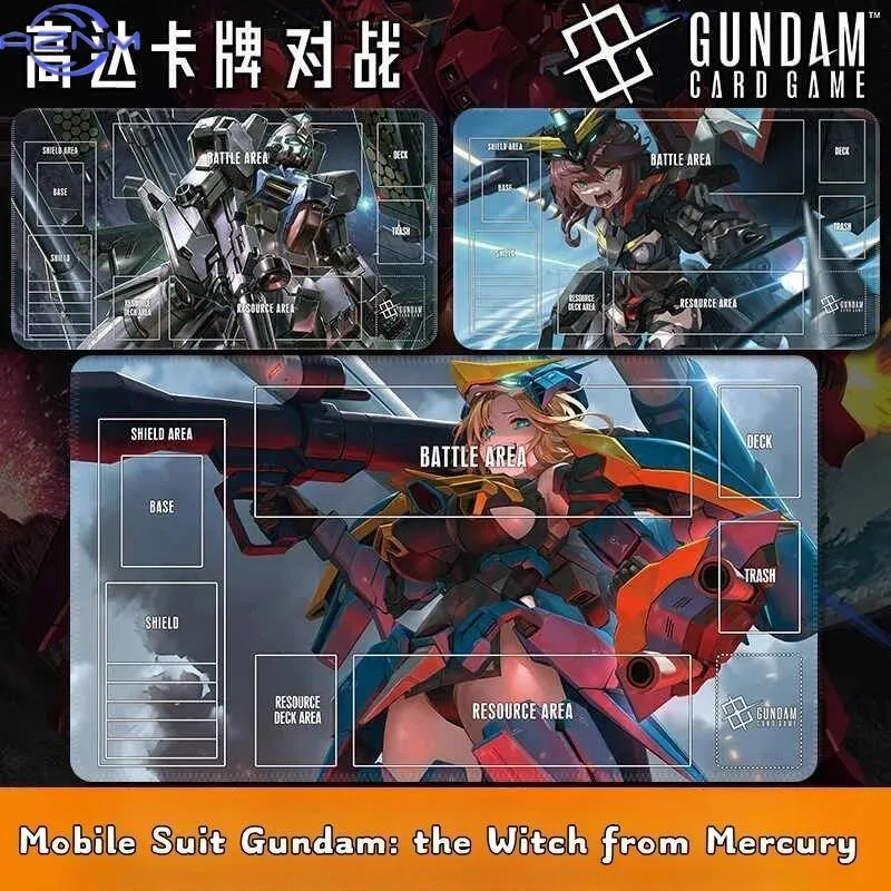 TCG Mobile Suit Gundams The Witch From Mercury Card Playmat Single Player Set Fighting Dish Rubber Board Game Pad Gift