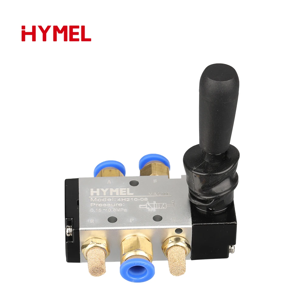 4H210-08 5/2 Way Pneumatic Air Hand Lever Operated Valve Manual Control 2 Position 3 5 Port Push-Pull