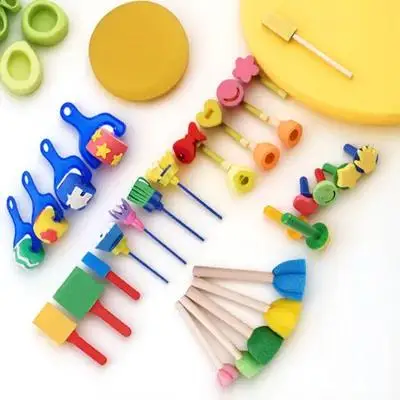 30 Pcs Painting Sponge Seal s Tools for Toddlers Drawing Brush Sponges Graffiti
