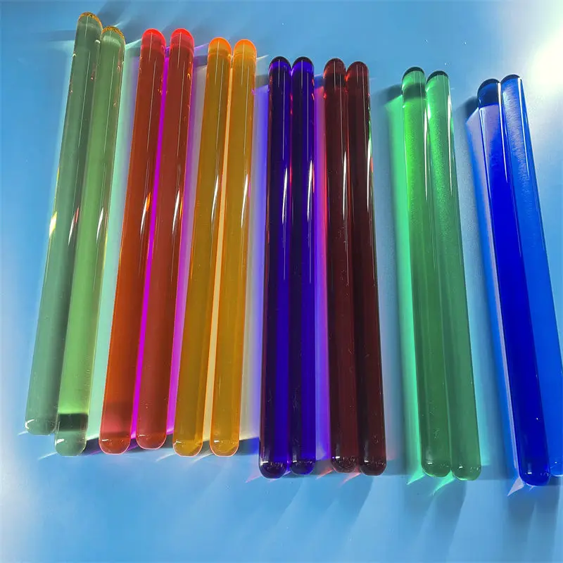 1 paio Naxilai Bacchetta acrilica colorata 25x320mm Bacchette solide trasparenti Aste acriliche Guida Barre luminose Bacchette di cristallo