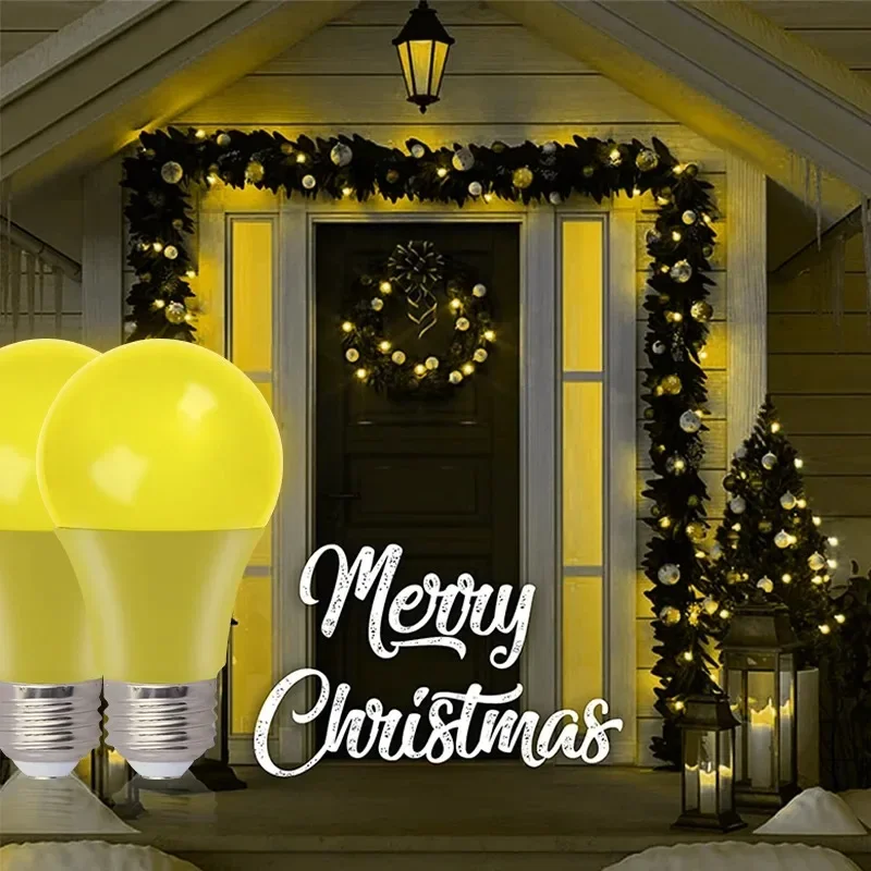 Lâmpada LED para iluminação interior, cor amarela, lâmpada romântica, decoração de Natal